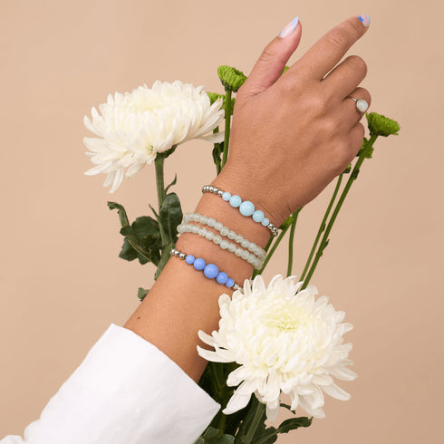 outremer | Argent | Bracelet d'expression en céramique Lumos